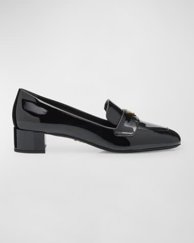 Prada Vernice Patent Loafer Pumps