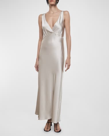 Enza Costa Silk Satin Nuit Maxi Dress