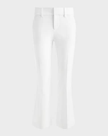 Alice + Olivia Janis Low-Rise Cropped Flare Pants