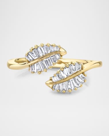 Anita Ko 18K Yellow Gold Small Palm Leaf Diamond Ring