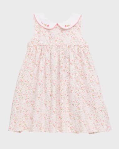 Luli & Me Girl's Micro Floral-Print Dress, Size 6M-24M