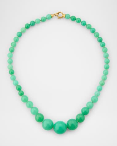 Irene Neuwirth Chrysoprase Beaded Necklace with 18K Yellow Gold Clasp