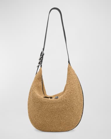 Rag & Bone Spire Zip Straw Hobo Bag