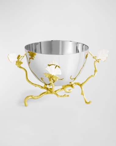 Michael Aram Butterfly Ginkgo White & Gold Small Bowl