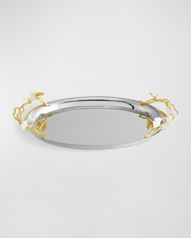 Michael Aram Butterfly Ginkgo White & Gold Large Tray