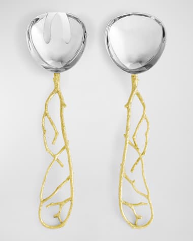 Michael Aram Butterfly Ginkgo White & Gold Serving Set