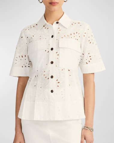 Derek Lam 10 Crosby Cilou Eyelet Utility Shirt