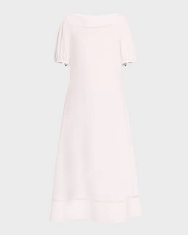 Chloe x High Summer Poplin Maxi Dress with Netted Detailing