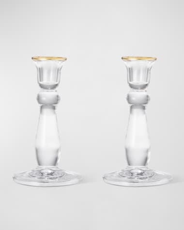 AERIN Sancia Tall Taper Candle Holders, Set of 2