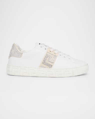 Versace La Greca Embellished Low-Top Sneakers