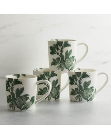 Caskata Arbor Green Mugs, Set of 4
