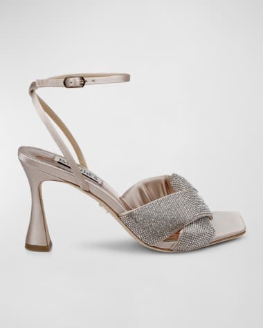 Badgley Mischka Brinlee Embellished Ankle-Strap Sandals