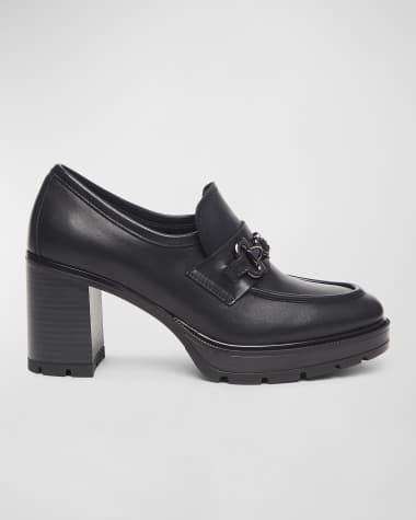 NeroGiardini Leather Bit Heeled Loafers