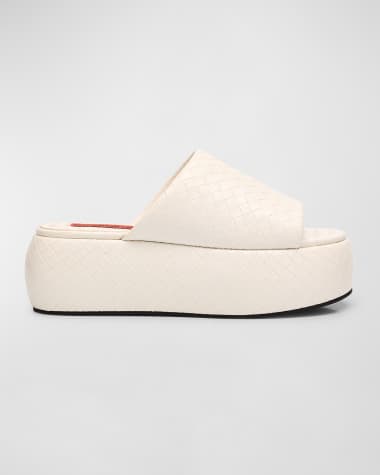 SIMONMILLER Cloudy Vegan Woven Platform Slide Sandals