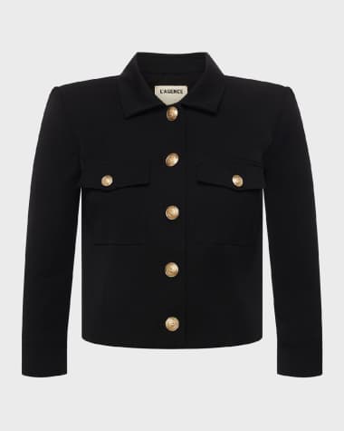 L'Agence Kumi Cropped Fitted Jacket