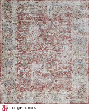 Exquisite Rugs x THE MET Antique Loom Rust & Blue Rug, 12' x 15'