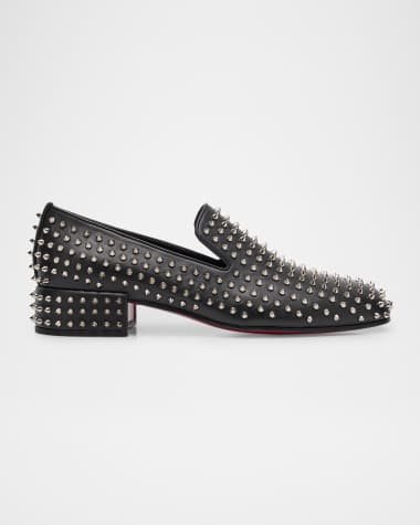 Black loafers with spikes store