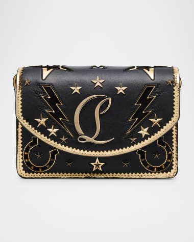Christian Louboutin Giddy Loubi54 Small Embossed Crossbody Bag