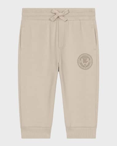 Dolce&Gabbana Boy's Logo Stamped Joggers, Size 12M-30M