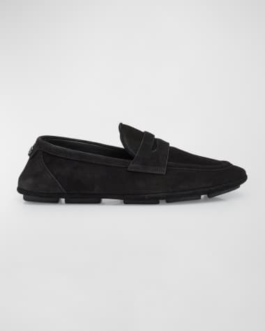 Dolce&Gabbana Men's Formale Suede Penny Loafers