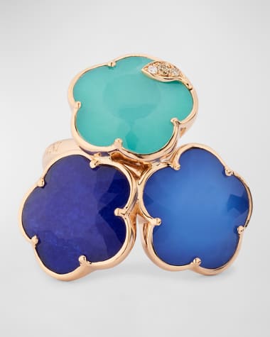 Pasquale Bruni Ton Joli 18K Rose Gold Flower Doublet Ring, Size 6.5