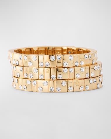 Roxanne Assoulin Embedded Stone Bracelets, Set of 3