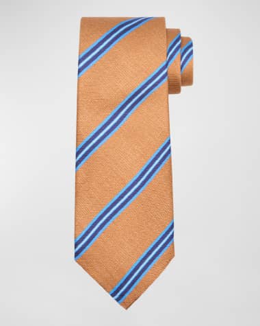 Kiton Men's Diagonal Striped Tie