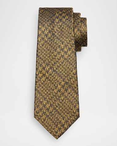 Kiton Men's Plaid Seven-Fold Silk Tie