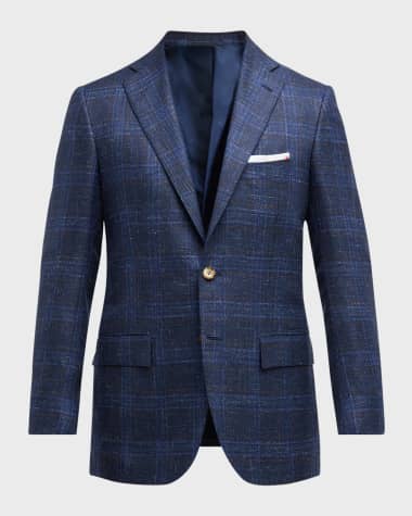 Kiton Men's Wool-Cashmere Plaid Sport Coat