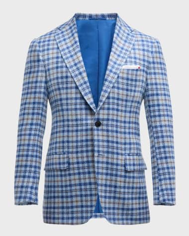 Kiton Men's Wool-Cashmere Check Sport Coat