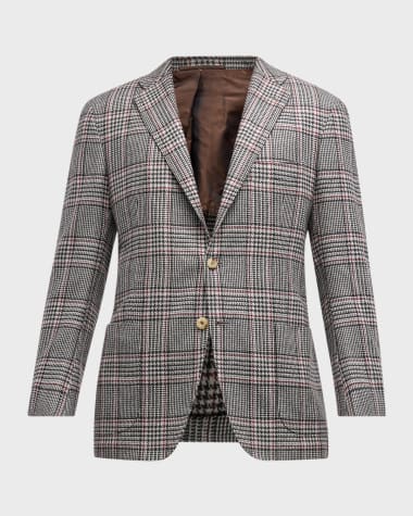 Kiton Men's Cashmere Plaid Sport Coat