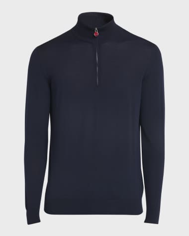 Kiton Men's Half-Zip Wool Sweatshirt