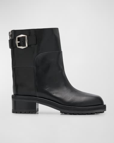 Jimmy Choo Brooklyn Leather Moto Booties