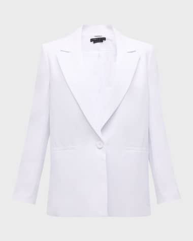Alice + Olivia Denny Notch-Collar Boyfriend Blazer