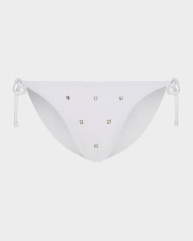 Milly Cabana Diamond String Bikini Bottoms