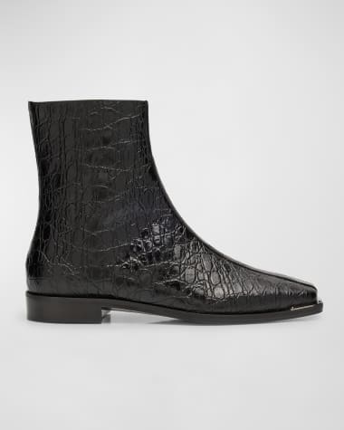 Giuseppe Zanotti Men's Morpheus Croc-Effect Ankle Boots