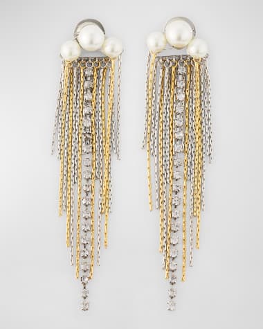 DEMARSON Demna Fringe Earrings with Freshwater Pearls