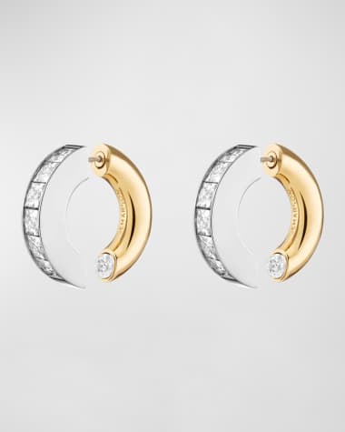 DEMARSON Lola Two-Tone Hoop Earrings