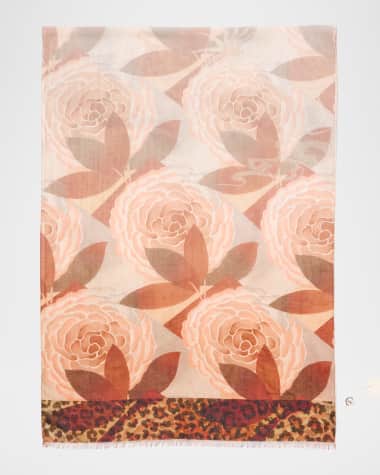 Pierre-Louis Mascia Floral Cotton & Silk Scarf