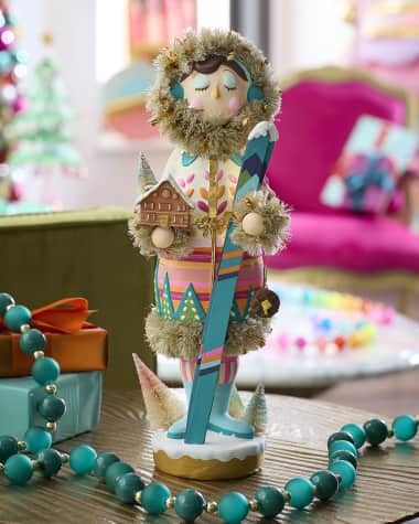 Glitterville Here We Come a Waffling Beba Tabletop Nutcracker