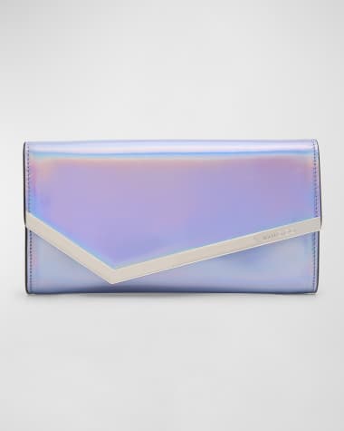 Jimmy Choo Emmie Flap Iridescent Clutch Bag