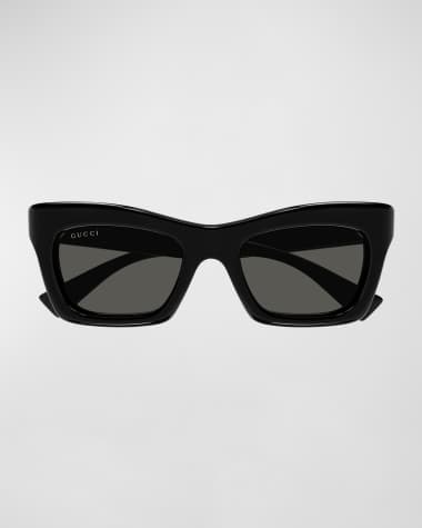 Gucci Logo Acetate Cat-Eye Sunglasses