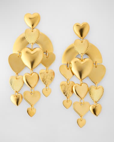 Elizabeth Cole Carisa Heart Statement Earrings