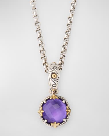 Konstantino Gen K 2 Silver and 18K Gold Rock Crystal Pendant