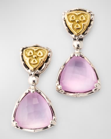 Konstantino Gen K 2 Silver and 18K Gold Rock Crystal Earrings