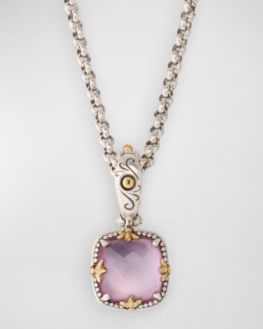 Konstantino Gen K 2 Sterling Silver and 18K Gold Rock Crystal Pendant