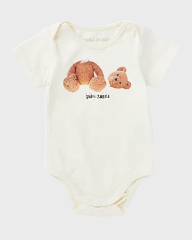 Palm Angels Girl's Teddy Logo-Print Bodysuit, Size 3M-2