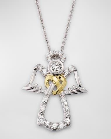 Roberto Coin 18K Gold Diamond Angel Pendant Necklace