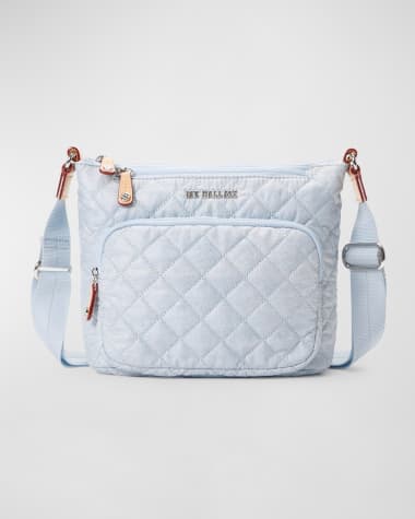 MZ WALLACE Metro Scout Deluxe Denim Quilted Crossbody Bag