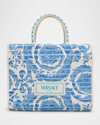 Versace Barocco Large Canvas Tote Bag
